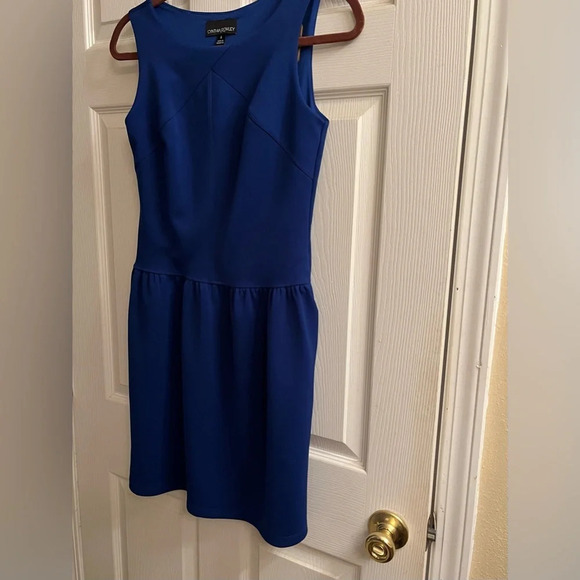 CYNTHIA ROWLEY~ COBALT BLUE~PULLOVER DRESS~SIZE 4 - Picture 5 of 10